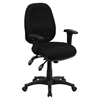 Fabric Executive Swivel Office Chair - Mid Back, Multi Functional, Black - FLSH-BT-662-BK-GG