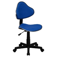 Fabric Swivel Task Chair - Height Adjustable, Blue