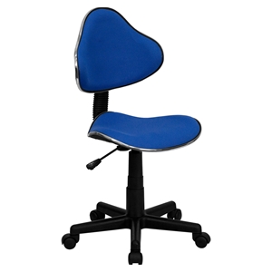 Fabric Swivel Task Chair - Height Adjustable, Blue 