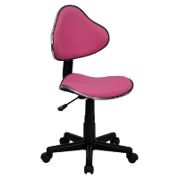 Fabric Swivel Task Chair - Height Adjustable, Pink