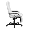 Leather Executive Reclining Swivel Office Chair - High Back, White - FLSH-BT-70172-WH-GG