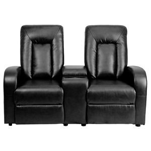 Eclipse Series 2-Seat Theater Seating Unit - Recliner, Black 