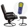 Massaging Leather Recliner and Ottoman - Brown - FLSH-BT-703-MASS-BN-GG