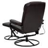 Massaging Leather Recliner and Ottoman - Brown - FLSH-BT-703-MASS-BN-GG