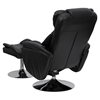 Leather Recliner and Ottoman - Transitional, Black - FLSH-BT-7807-TRAD-GG