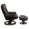 Leather Recliner and Ottoman - Swiveling Mahogany Wood Base, Brown - FLSH-BT-7818-BN-GG
