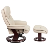 Leather Recliner and Ottoman - Swiveling Base, Swivel Seat, Beige - FLSH-BT-7821-BGE-GG