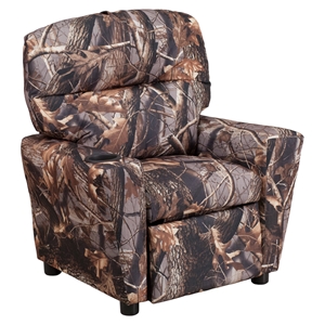 Fabric Kids Recliner Chair - Cup Holder, Camouflaged 