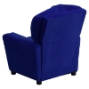 Microfiber Kids Recliner Chair - Cup Holder, Blue - FLSH-BT-7950-KID-MIC-BLUE-GG