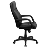 Leather Executive Adjustable Swivel Office Chair - High Back, Black - FLSH-BT-90033H-BK-GG