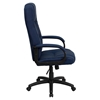 Fabric Executive Swivel Office Chair - High Back, Navy Blue - FLSH-BT-9022-BL-GG