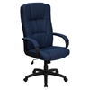 Fabric Executive Swivel Office Chair - High Back, Navy Blue - FLSH-BT-9022-BL-GG