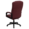Fabric Executive Swivel Office Chair - High Back, Burgundy - FLSH-BT-9022-BY-GG