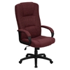 Fabric Executive Swivel Office Chair - High Back, Burgundy - FLSH-BT-9022-BY-GG