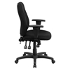 Fabric Swivel Arms Task Chair - Mid Back, Multi Functional, Black - FLSH-BT-90297M-A-GG