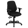 Swivel Task Chair - Mid Back, Multi Functional, Black - FLSH-BT-90297S-A-GG