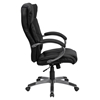 Leather Executive Office Chair - High Back, Adjustable, Swivel, Black - FLSH-BT-9088-BK-GG