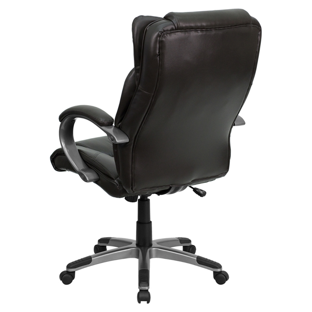 Leather Executive Swivel Office Chair - High Back, Brown | DCG Stores