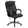 Leather Executive Swivel Office Chair - High Back, Brown - FLSH-BT-9088-BRN-GG