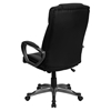 Leather Executive Adjustable Office Chair - High Back, Swivel, Black - FLSH-BT-9177-BK-GG