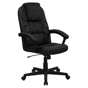 Executive Office Chair - High Back, Height Adjustable, Swivel, Black 