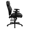Leather Executive Swivel Office Chair - High Back, Triple Control, Black - FLSH-BT-9835H-GG