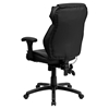 Leather Executive Swivel Office Chair - High Back, Triple Control, Black - FLSH-BT-9835H-GG