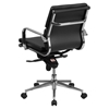 Leather Executive Swivel Office Chair - Mid Back, Height Adjustable, Black - FLSH-BT-9895M-BK-GG