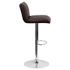 Faux Leather Adjustable Height Barstool - Brown - FLSH-CH-112010-BRN-GG