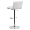 Faux Leather Adjustable Height Barstool - White - FLSH-CH-112010-WH-GG