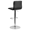 Faux Leather Barstool - Black, Button Tufted, Adjustable Height - FLSH-CH-112080-BK-GG