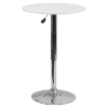 23.75" Round Table - White, Adjustable Height 
