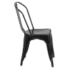 Metal Stackable Chair - Black - FLSH-CH-31230-BK-GG