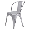Metal Stackable Chair - Silver - FLSH-CH-31230-SIL-GG