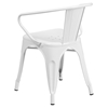 Metal Chair - with Arms, White - FLSH-CH-31270-WH-GG
