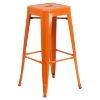 30" Backless Metal Barstool - Orange 