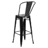 30" Metal Barstool - Black - FLSH-CH-31320-30GB-BK-GG