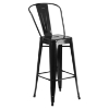 30" Metal Barstool - Black - FLSH-CH-31320-30GB-BK-GG