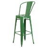 30" Metal Barstool - Green - FLSH-CH-31320-30GB-GN-GG