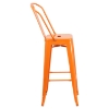 30" Metal Barstool - Orange - FLSH-CH-31320-30GB-OR-GG