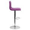 Adjustable Height Barstool - Faux Leather, Purple - FLSH-CH-92023-1-PUR-GG