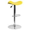 Backless Barstool - Adjustable Height, Faux Leather, Yellow - FLSH-CH-TC3-1002-YEL-GG