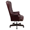 Leather Executive Swivel Office Chair - High Back, Button Tufted, Burgundy - FLSH-CI-360-BY-GG