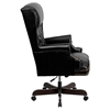 Leather Executive Swivel Office Chair - High Back, Nailhead, Black - FLSH-CI-J600-BK-GG