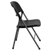 Hercules Series Plastic Folding Chair - Charcoal Frame, Black - FLSH-DAD-YCD-50-GG