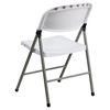 Hercules Series Plastic Folding Chair - Gray Frame, White - FLSH-DAD-YCD-70-WH-GG