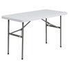 24" x 48" Granite Plastic Folding Table - White - FLSH-DAD-YCZ-122-2-GG