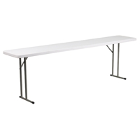 Rectangular Folding Table - Granite Plastic, White