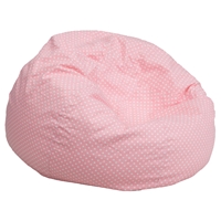 Small Dot Kid Bean Bag Chair - Light Pink
