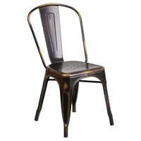 Metal Stackable Chair - Copper